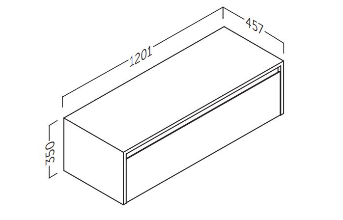 Mueble de baño Coycama lambda con encimera de madera Croquis 17