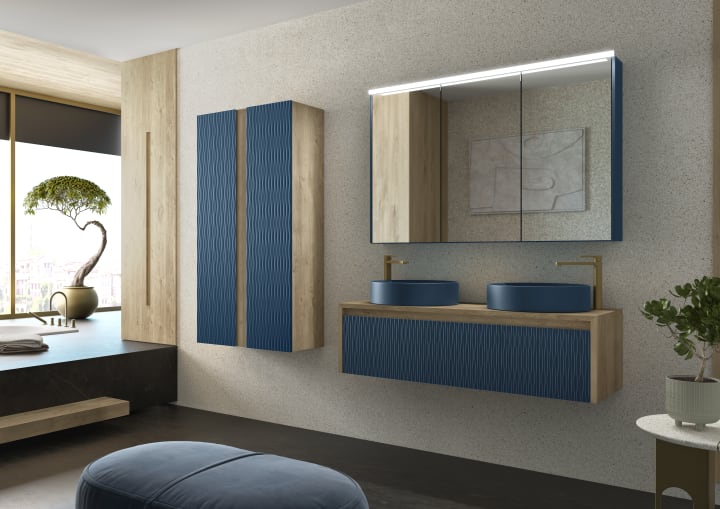 Mueble de baño Coycama lambda con encimera de madera Principal 1