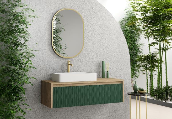 Mueble de baño Coycama lambda con encimera de madera Principal 3