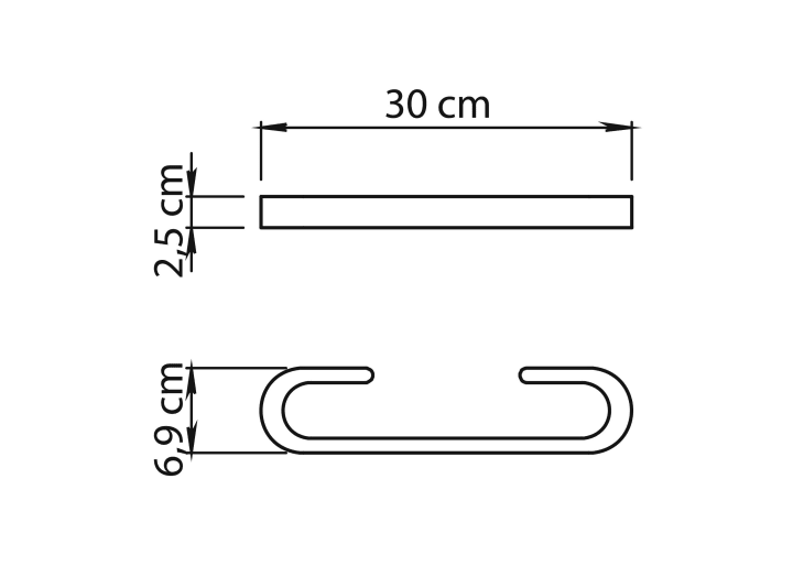 Toallero de baño Gedy Himalaya Croquis 4