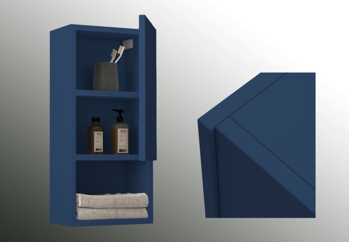 Columna de baño Bruntec Lia con 1 puerta y repisa Ambiente 11