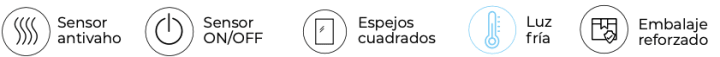 Espejo de baño con luz LED Ledimex Grecia Croquis 14