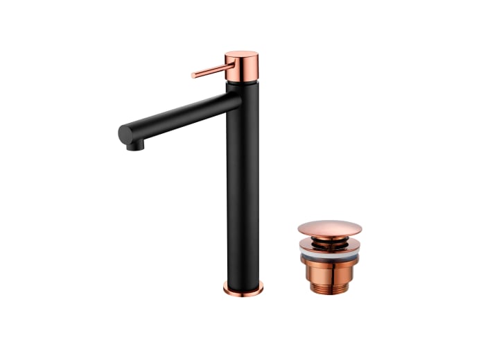 Pack Grifo de lavabo caño alto Imex Milos + Válvula click-clack Principal 3