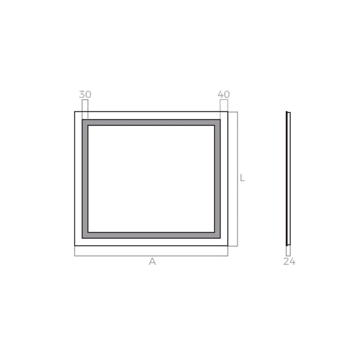 Espejo de baño con luz LED Bruntec Orion Croquis 4
