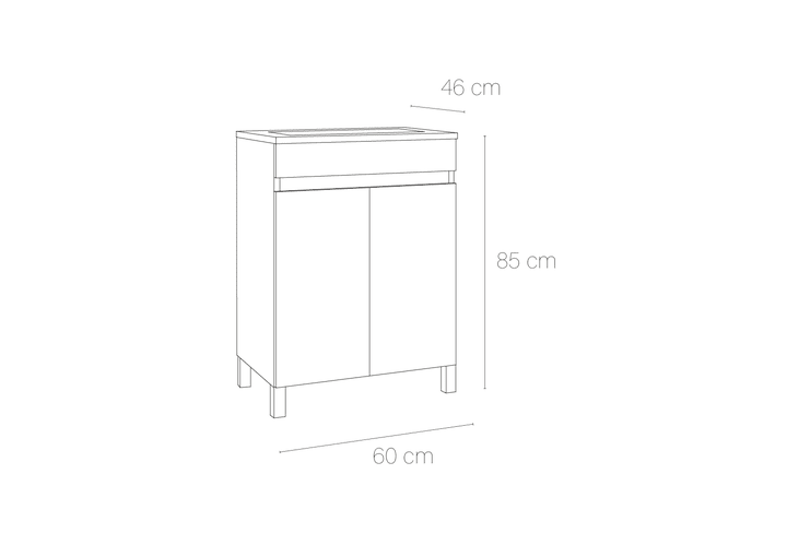 Conjunto mueble de baño Bruntec Malmo Croquis 5