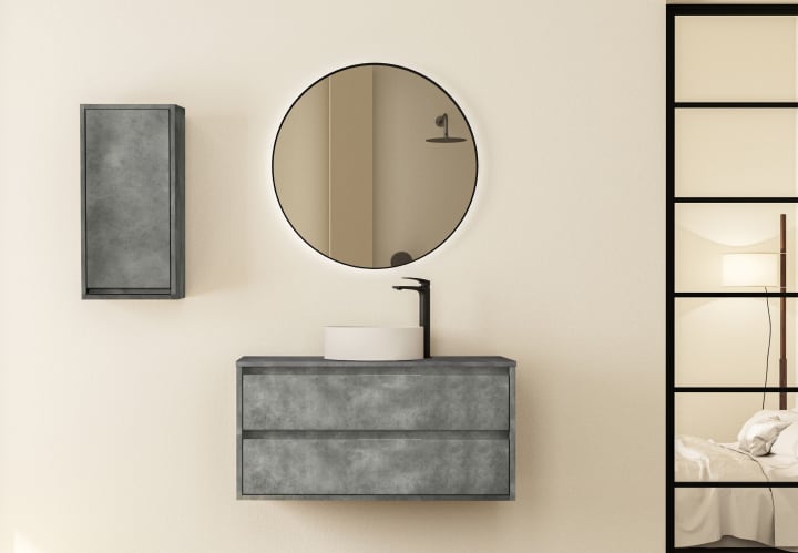 Mueble de baño con encimera de madera Bruntec Boston nórdico Principal 3