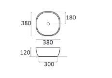 Lavabo sobre encimera Bruntec Bola Croquis 2
