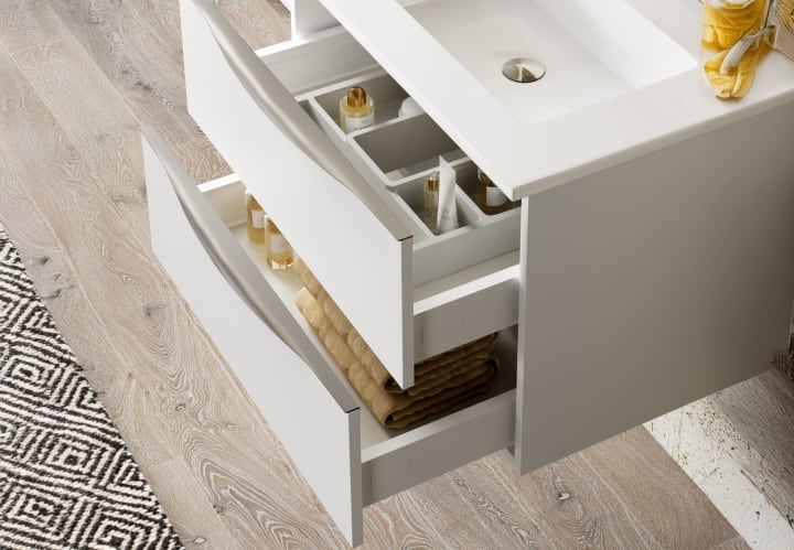Mueble de baño con encimera de madera Coycama Landes Detalle 2