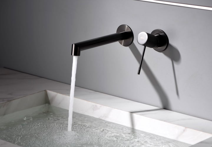 Pack grifo de lavabo empotrado Line Imex + Válvula click-clack Ambiente 11