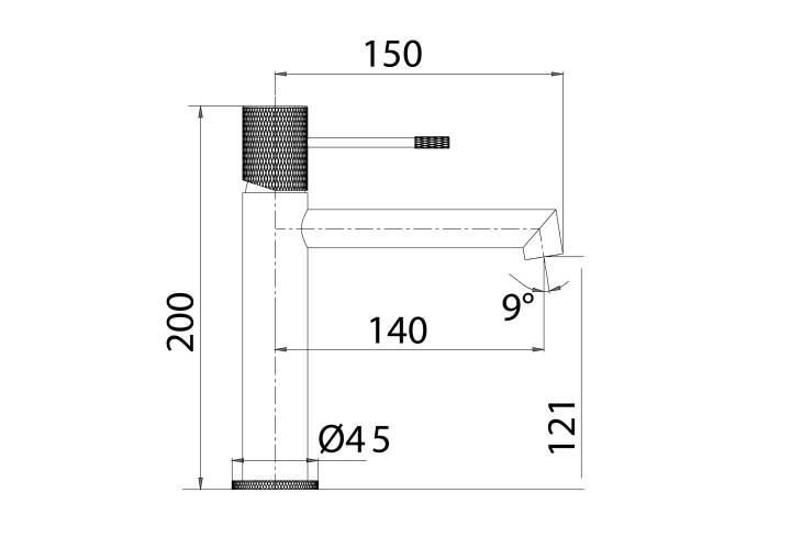 Pack Grifo de lavabo Imex Line + Válvula click-clack Croquis 14