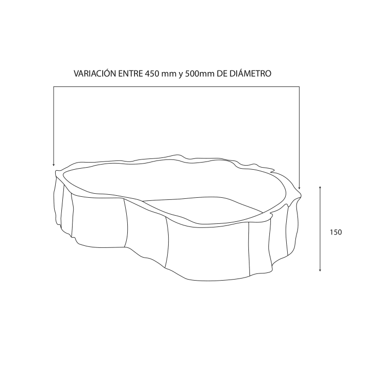 Lavabo sobre encimera Art and Bath Petra Croquis 1