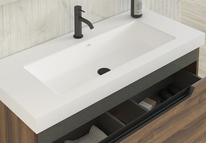 Lavabo encastrado 11.5 cm alto Visobath Nantes Detalle 11