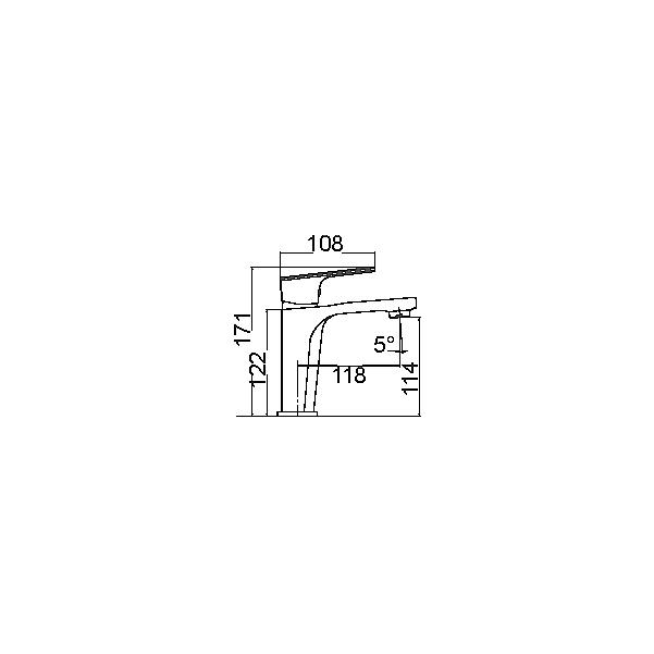 Grifo de lavabo Imex Bali Croquis 2
