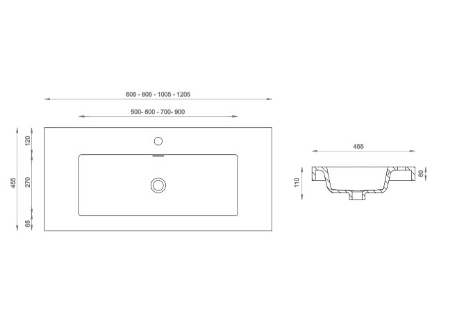 Conjunto mueble de baño Grupo Seys Marsala Croquis 4