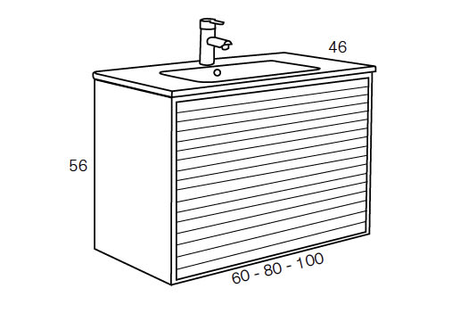 Conjunto mueble de baño Sanchis Zenit Croquis 4