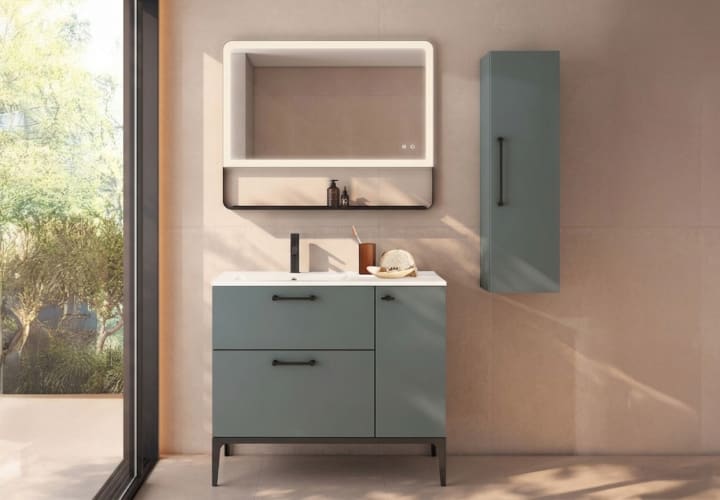 Conjunto de mueble de baño con banquillo con lavabo Flat Viso Verso Principal 3