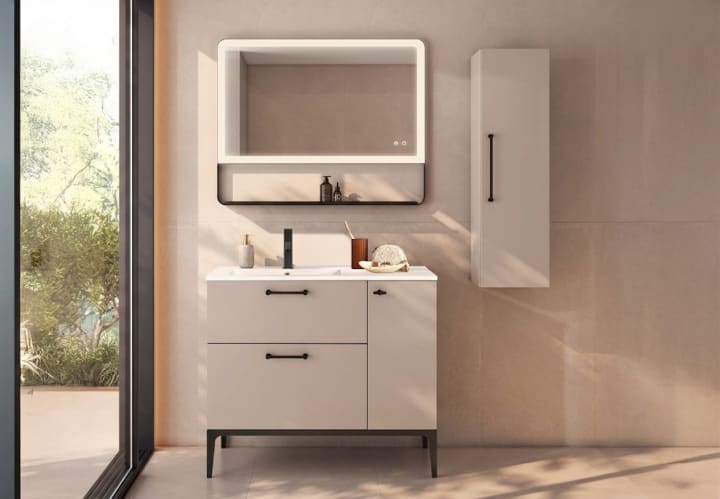 Conjunto de mueble de baño con banquillo con lavabo Flat Viso Verso Principal 6