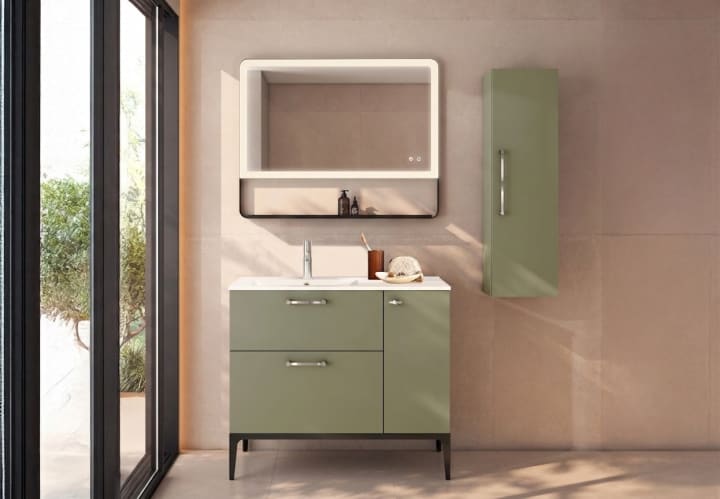Conjunto de mueble de baño con banquillo con lavabo Flat Viso Verso Principal 4