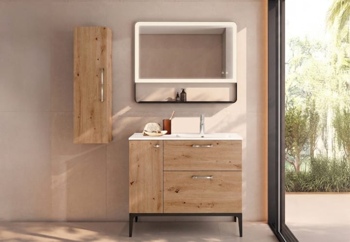 Conjunto de mueble de baño con banquillo con lavabo Flat Viso Verso Principal 1