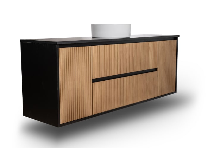 Mueble de baño con encimera de madera maciza Bruntec Alpes 13 Detalle 4