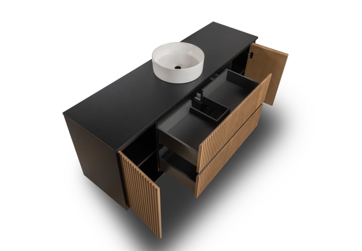 Mueble de baño con encimera de madera maciza Bruntec Alpes 13 Detalle 7
