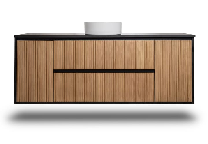 Mueble de baño con encimera de madera maciza Bruntec Alpes 13 Detalle 6