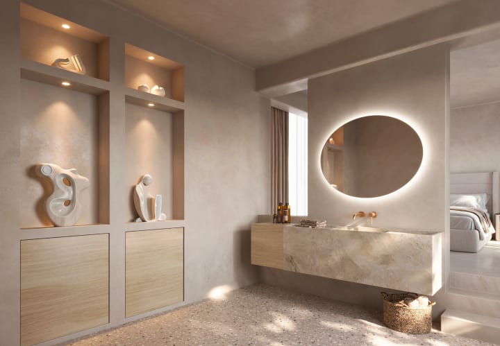 Espejo de baño con luz LED Ledimex Oval Ambiente 6