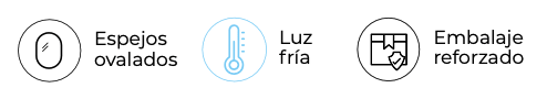 Espejo de baño con luz LED Ledimex Oval Croquis 11