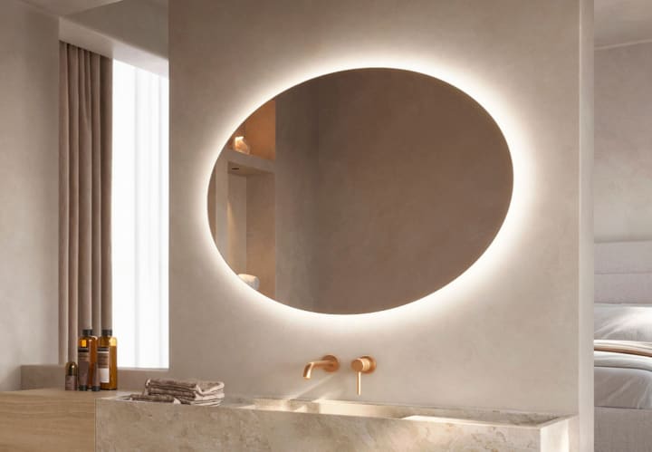 Espejo de baño con luz LED Ledimex Oval Principal 1