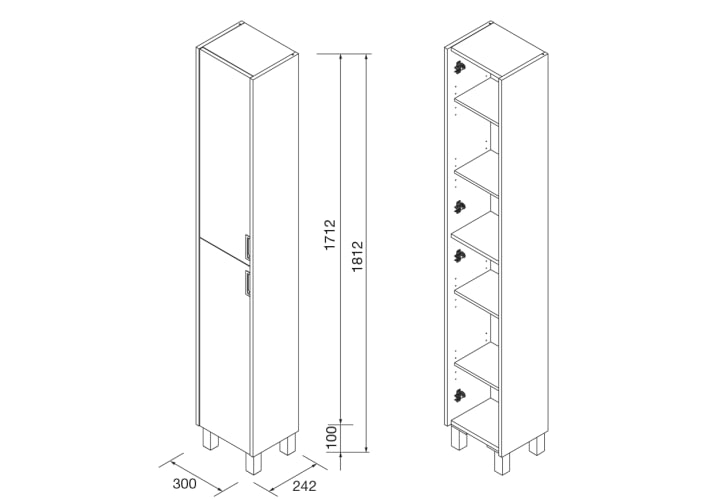 Columna de baño Salgar Contessa Croquis 2