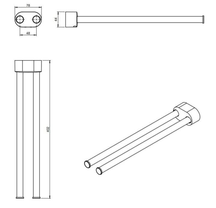 Toallero de baño Cosmic Architect S+ Croquis 13