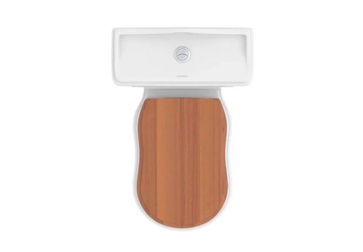 Inodoro compacto Fossil Natura Atenas con tapa de madera Detalle 9