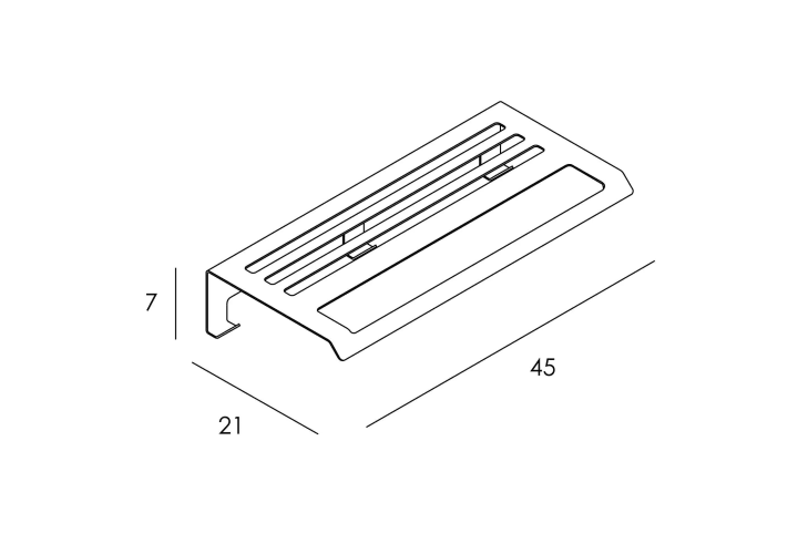 Toallero repisa de baño Manillos Torrents Slim Croquis 6