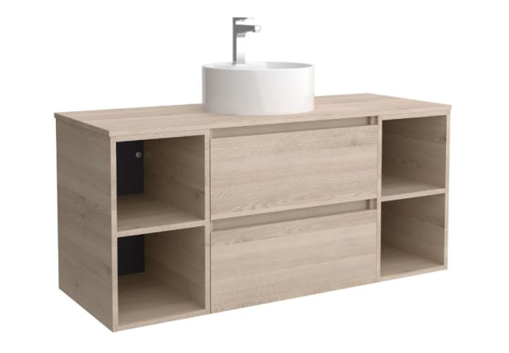 Conjunto mueble de baño con lavabo sobre encimera Salgar Bequia Detalle 8