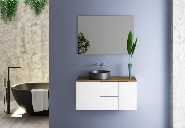 Mueble de baño con encimera de madera Bruntec Coban Principal 3