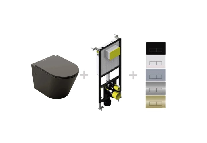 Pack inodoro + cisterna empotrada + pulsador Fossil Natura Venecia Principal 2