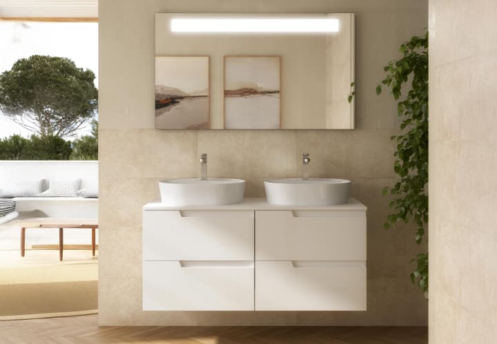 Mueble de baño con encimera del mismo color que le mueble Salgar Vima Principal 1