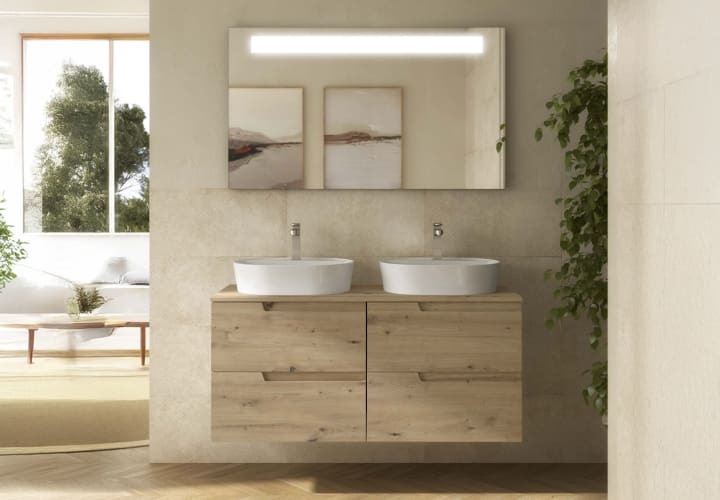 Mueble de baño con encimera del mismo color que le mueble Salgar Vima Principal 3