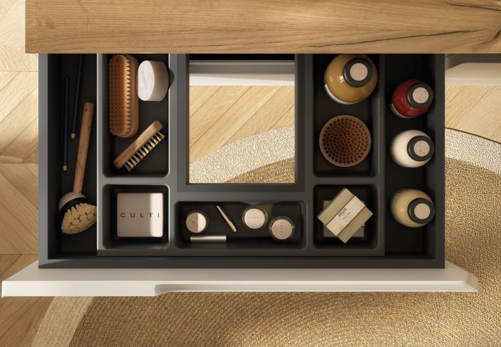 Mueble de baño con encimera del mismo color que le mueble Salgar Vima Detalle 5