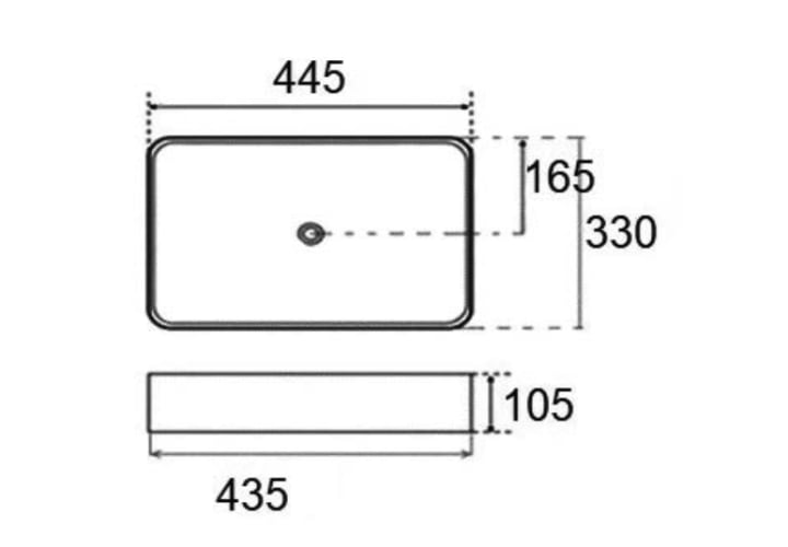 Lavabo sobre encimera Bruntec Vitra Croquis 5