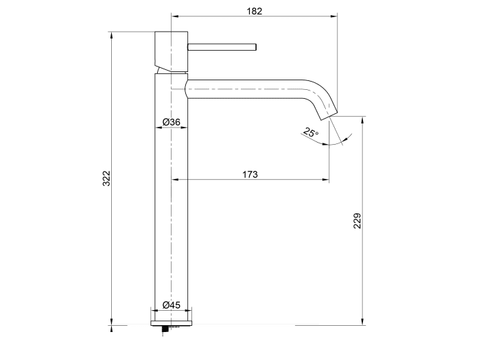 Grifo de lavabo Imex Monza Croquis 11