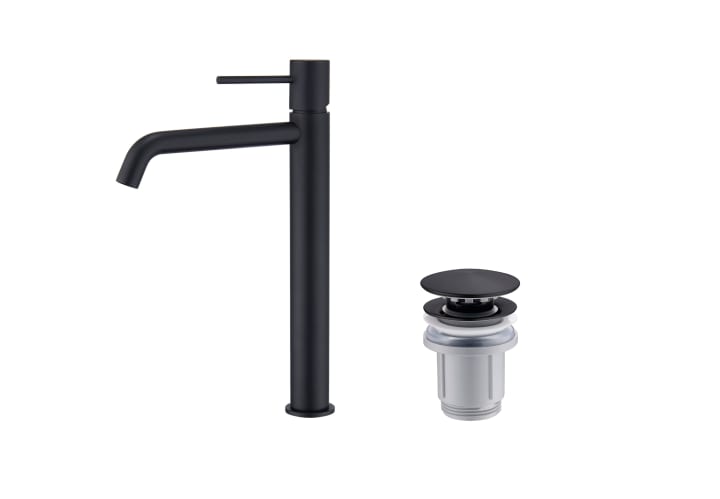 Pack Grifo de lavabo caño alto Imex Monza + Válvula click-clack Principal 1