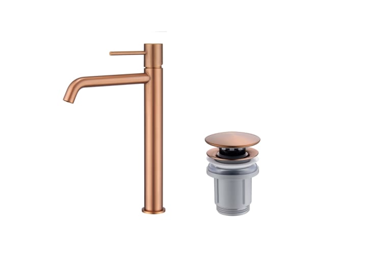 Pack Grifo de lavabo caño alto Imex Monza + Válvula click-clack Principal 4