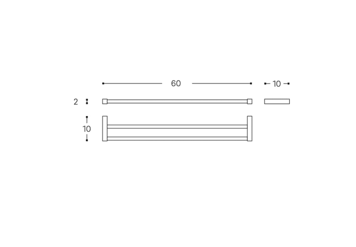 Toallero de baño Cosmic Metric Croquis 3