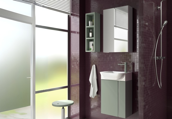 Conjunto mueble Coycama de baño fondo reducido 22 cm Versa Principal 1