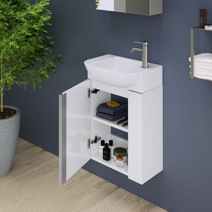 Conjunto mueble Coycama de baño fondo reducido 22 cm Versa Detalle 4