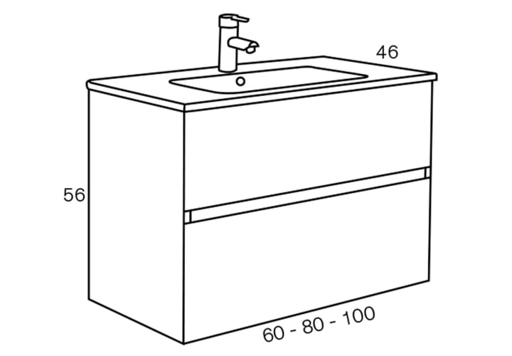 Conjunto mueble de baño Sanchis Deco Lux Croquis 11