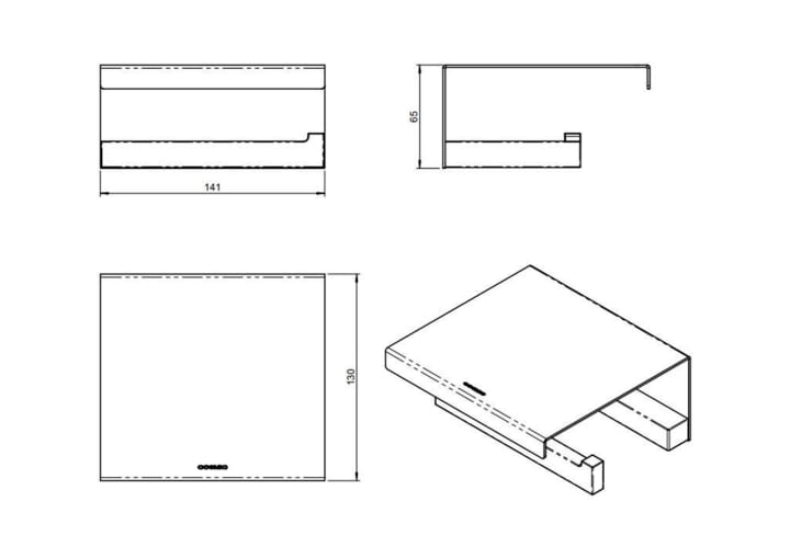 Portarrollos de baño Cosmic The Grid Croquis 8