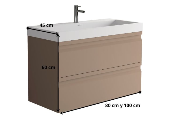 Conjunto completo de baño Bruntec Veleta Croquis 15