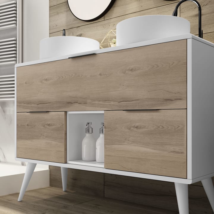Mueble de baño con encimera de madera Campoaras Vintass Detalle 2